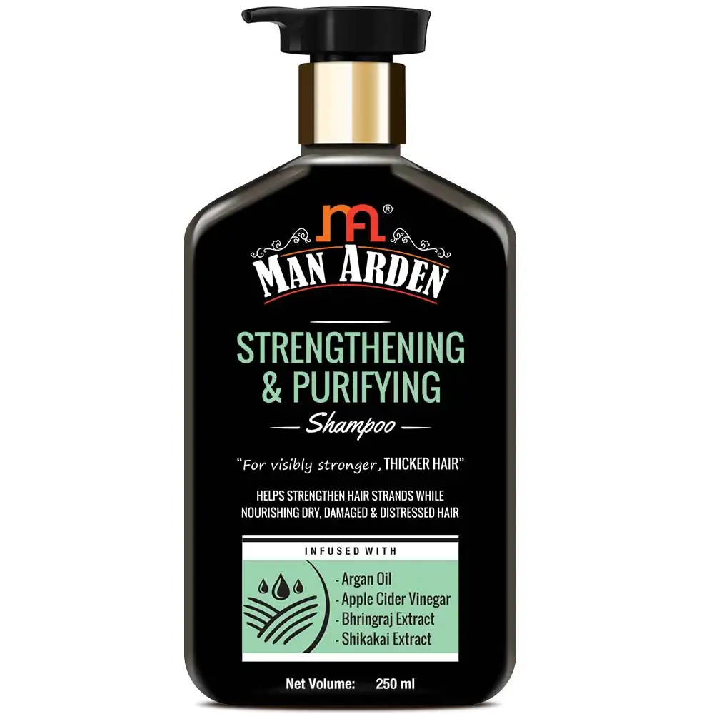 Man Arden Strengthening & Purifying Shampoo,  250 ml  for Visibly Stronger, Thicker Hair