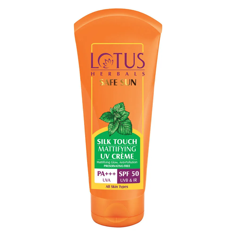 Lotus Herbals Safe Sun Silk Touch Mattifying Uv Cream SPF 50| PA+++