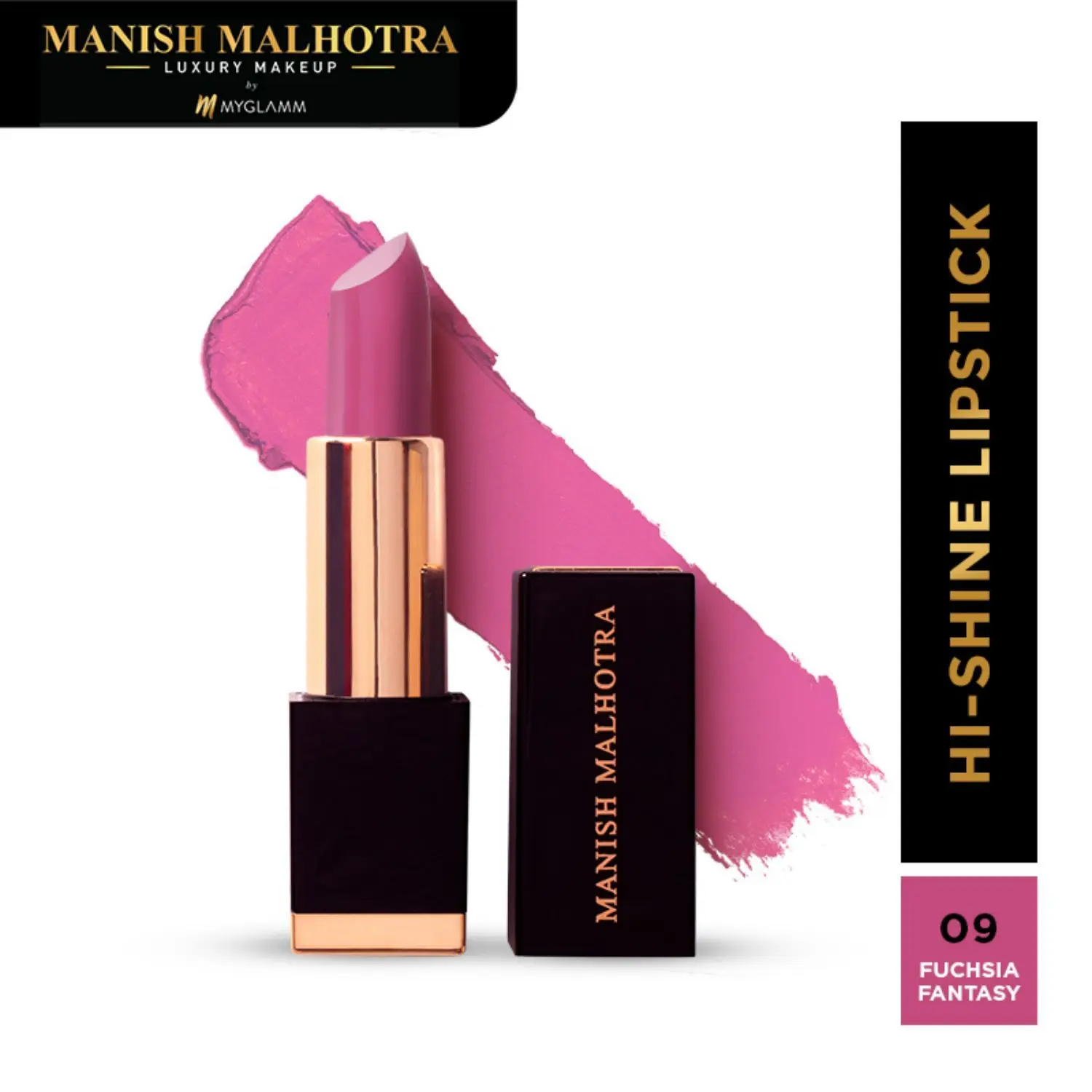 Manish Malhotra Beauty By MyGlamm Hi-Shine Lipstick-Fuchsia Fantasy-4gm