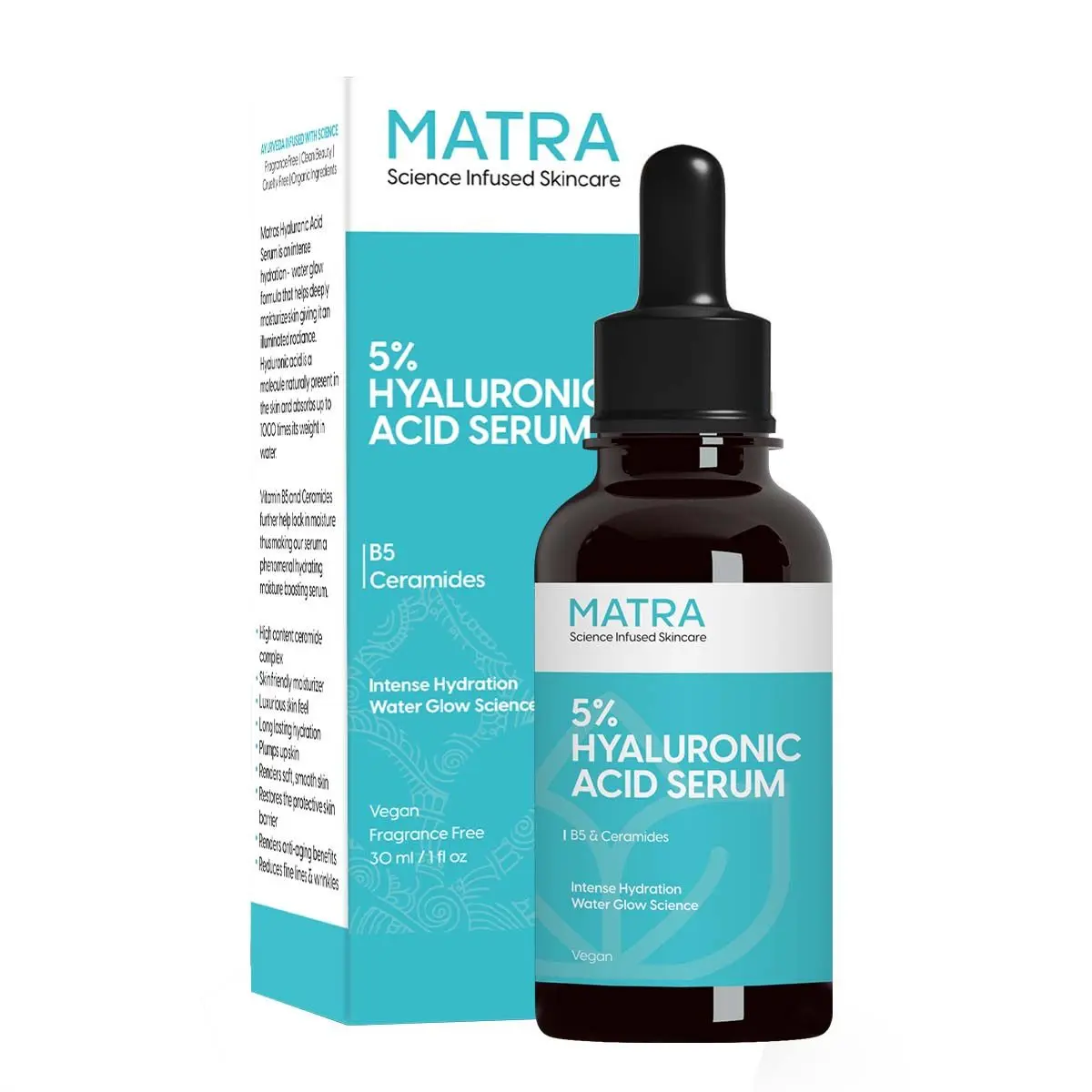 Matra 5% Hyaluronic Acid Serum for Face for Glowing Skin & Intense Hydration (30 ml)