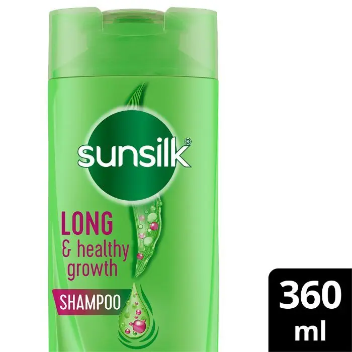 Sunsilk Long and Healthy Growth Shampoo With Biotin, Milk Protein and Argan Oil For Healthy Looking and Long hair, 360 ml