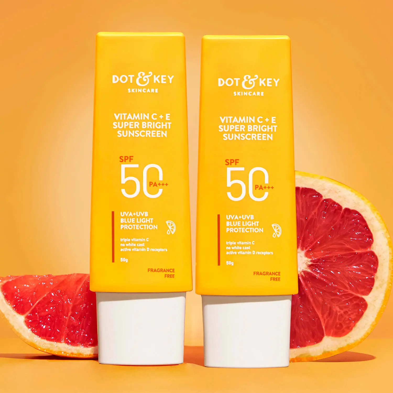 Dot & Key Vitamin C+E Super Bright Sunscreen, SPF 50 PA+++, 50gm - Pack of 2