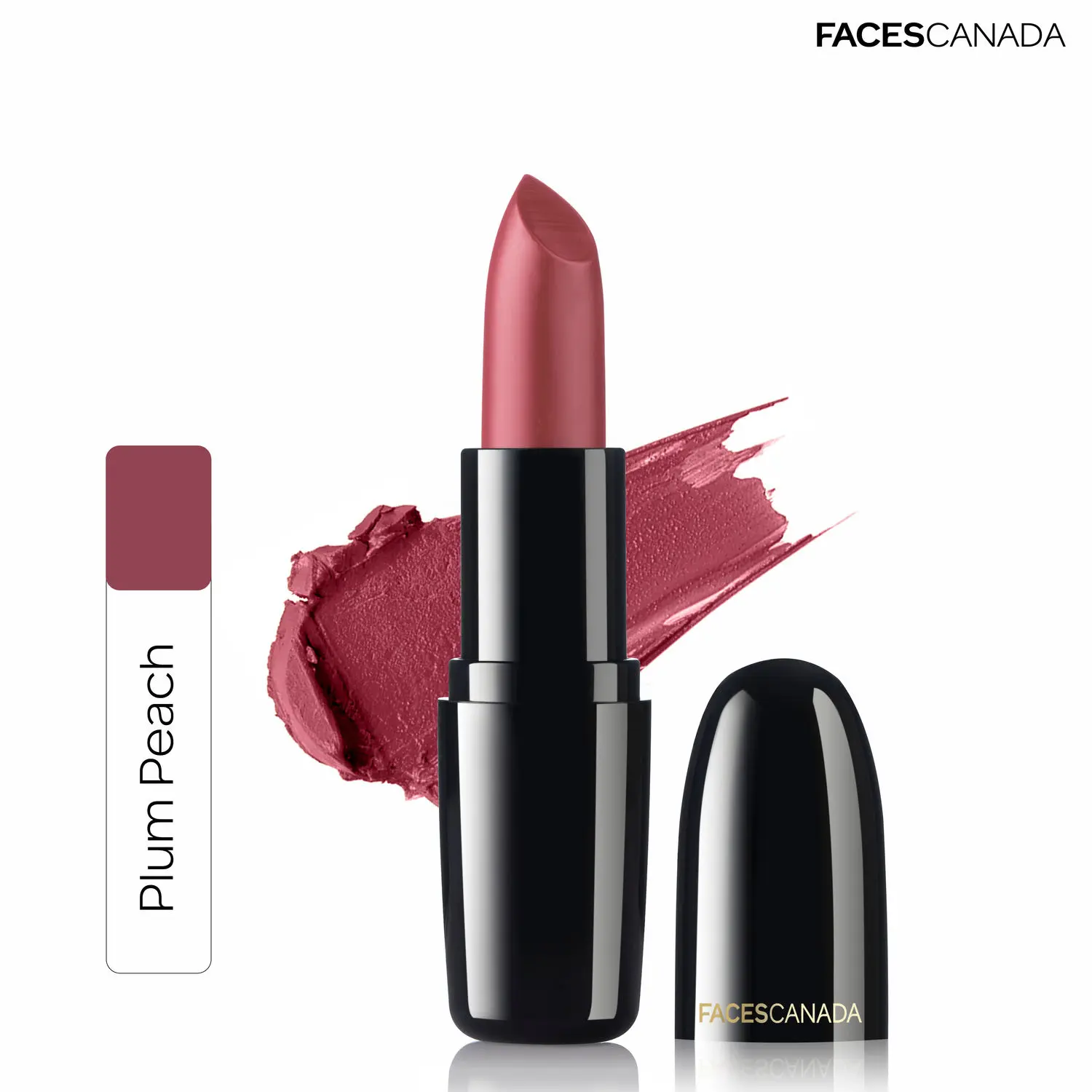 Faces Canada Weightless Creme Lipstick |Jojoba & Almond Oil | Highly pigmented | Smooth One Stroke Color | Keeps Lips Moisturized | Plum Peach 4g