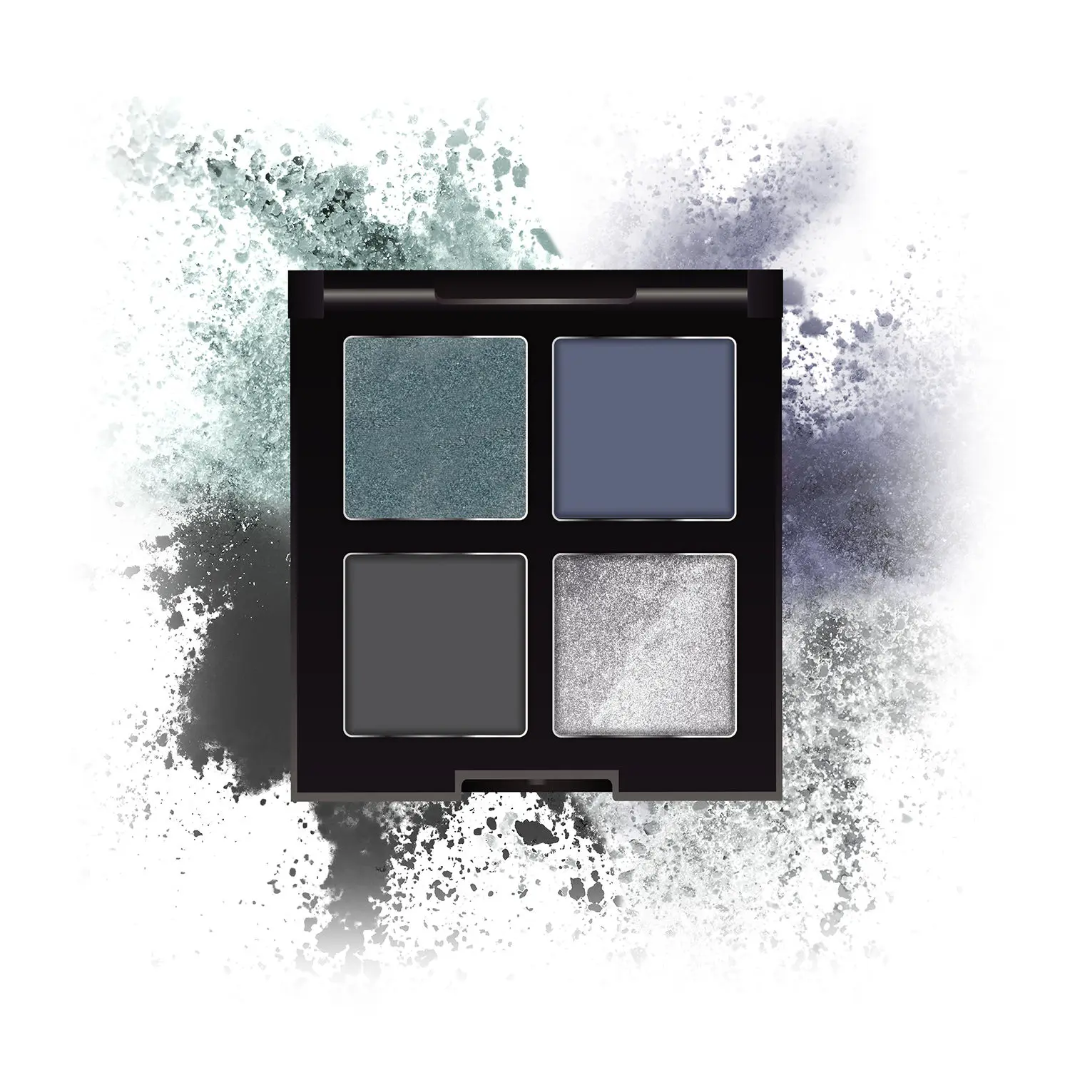 FACES CANADA 4 IN 1 Quad Eyeshadow Palette - Moody Moon 06, 4.8g | Shimmer & Matte Shades | Satin Matte Finish Eye Shadow Quartet | Intense Pigment | Long Lasting | Vitamin E Enriched | Vegan