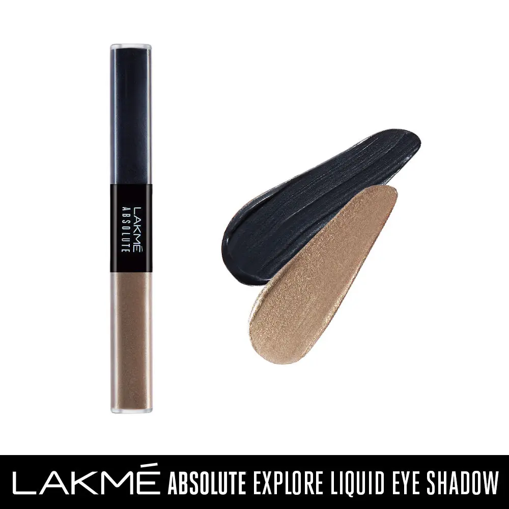 Lakme Absolute Explore Liquid Eye shadow Cashmere love & Diamond Black