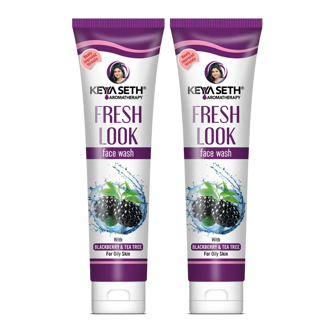 Keya Seth Aromatherapy Fresh Look Face Wash Blackberry - Pack of 2