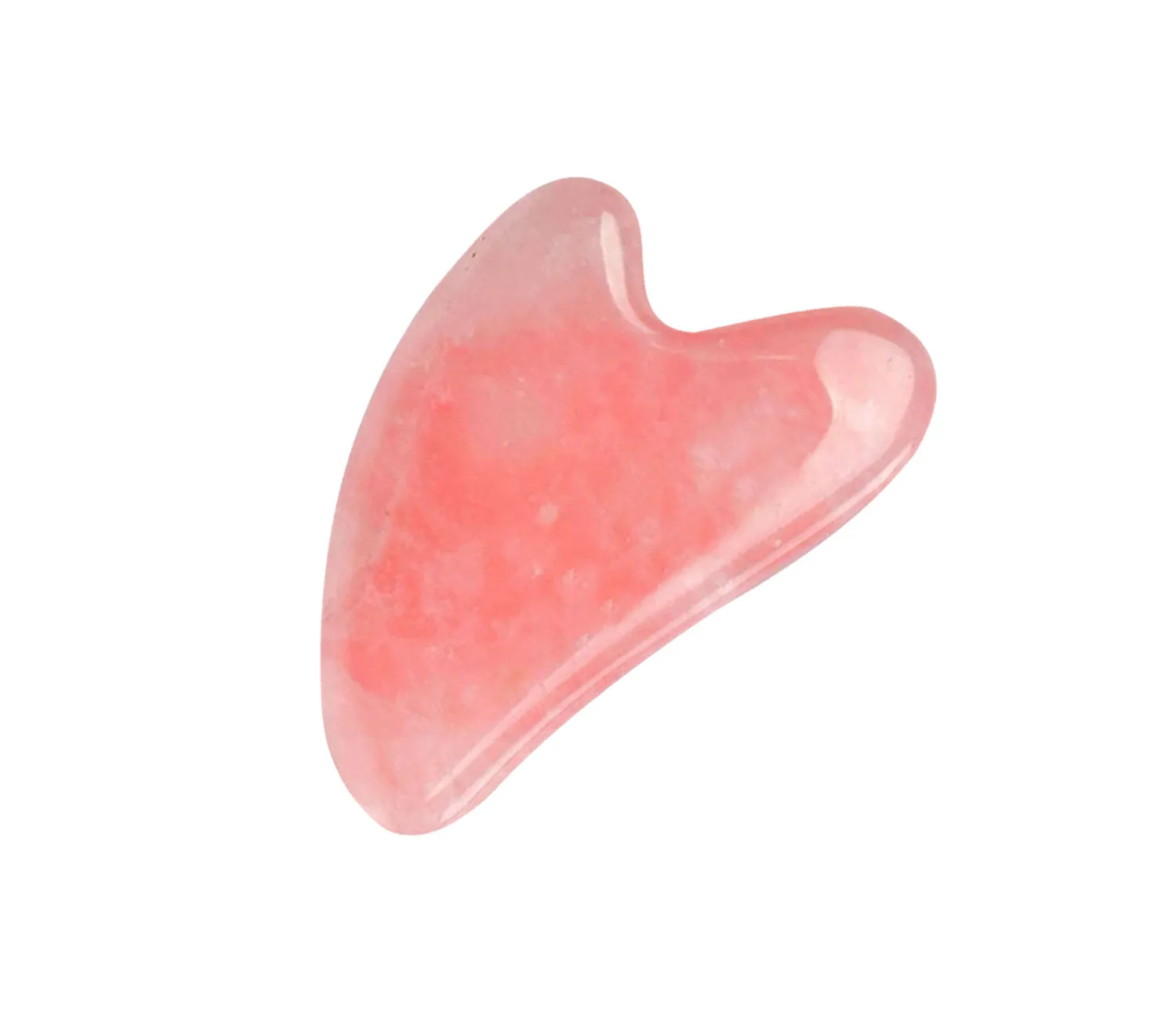 Love Earth Rose Quartz Gua Sha with Rose Quartz Crystal for Dark Circles & Fine Line Reduction