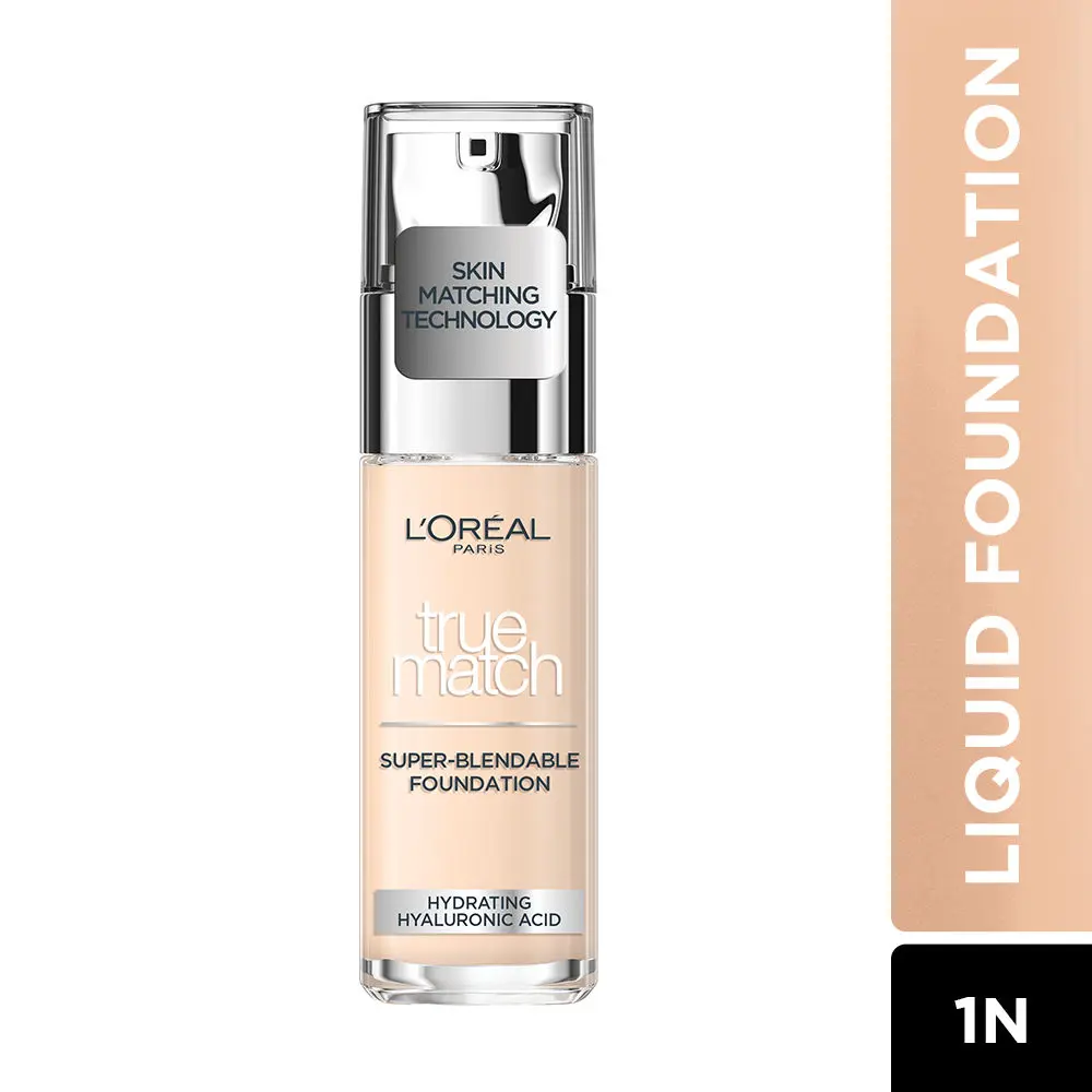 L'Oreal Paris True Match Super Blendable Liquid FoundationA Neutral Undertone 1N, 30ml