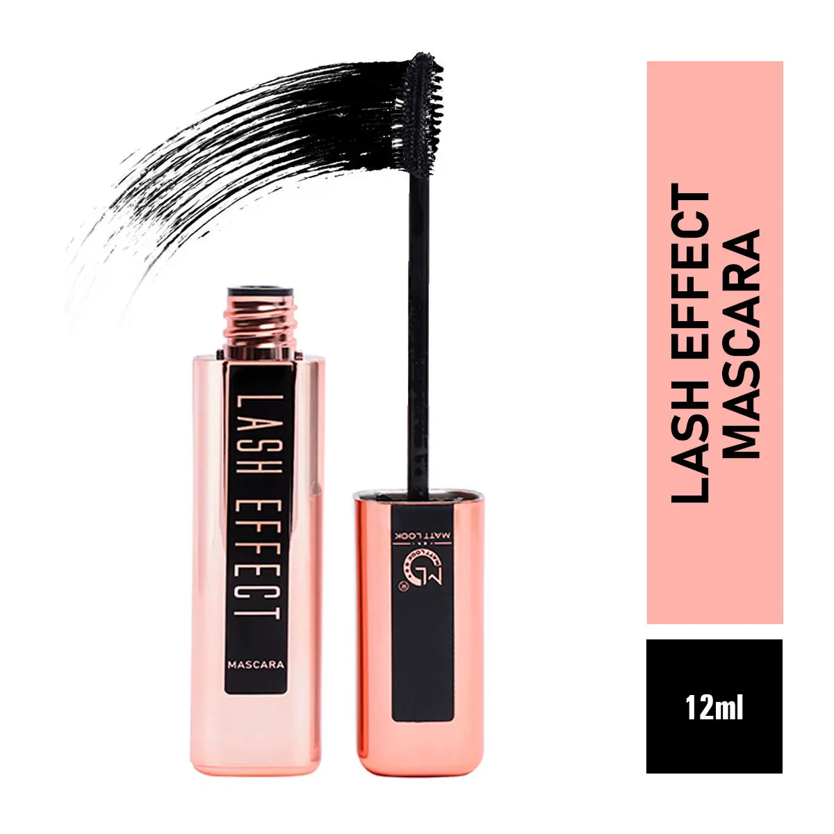 Mattlook Lash Effect Mascara , Volume & Waterproof, Black (12ml)