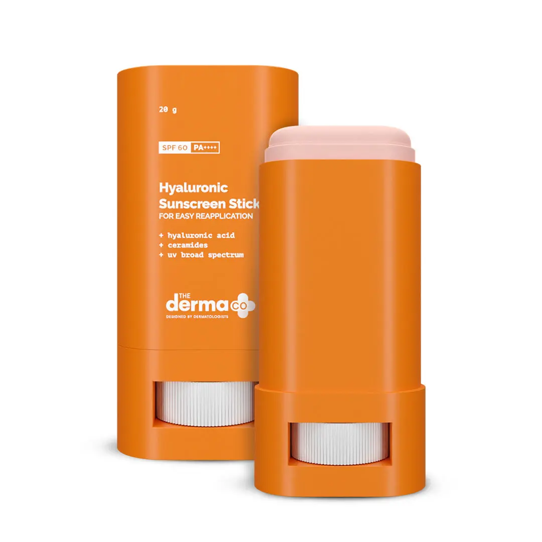 The Derma Co. Hyaluronic Sunscreen Stick with SPF 60 & PA++++ For Easy Reapplication - 20g