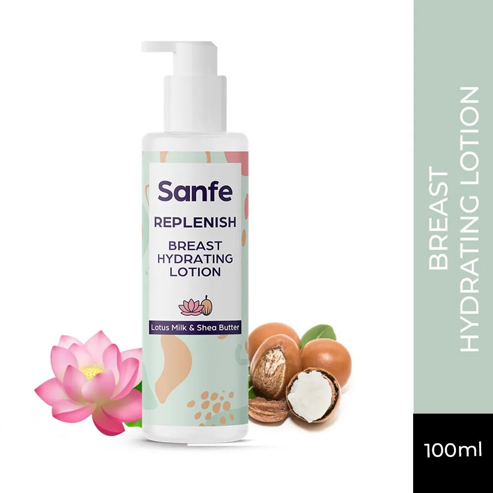 Sanfe Replenish Breast Hydrating Lotion with Lotus Milk & Shea Butter