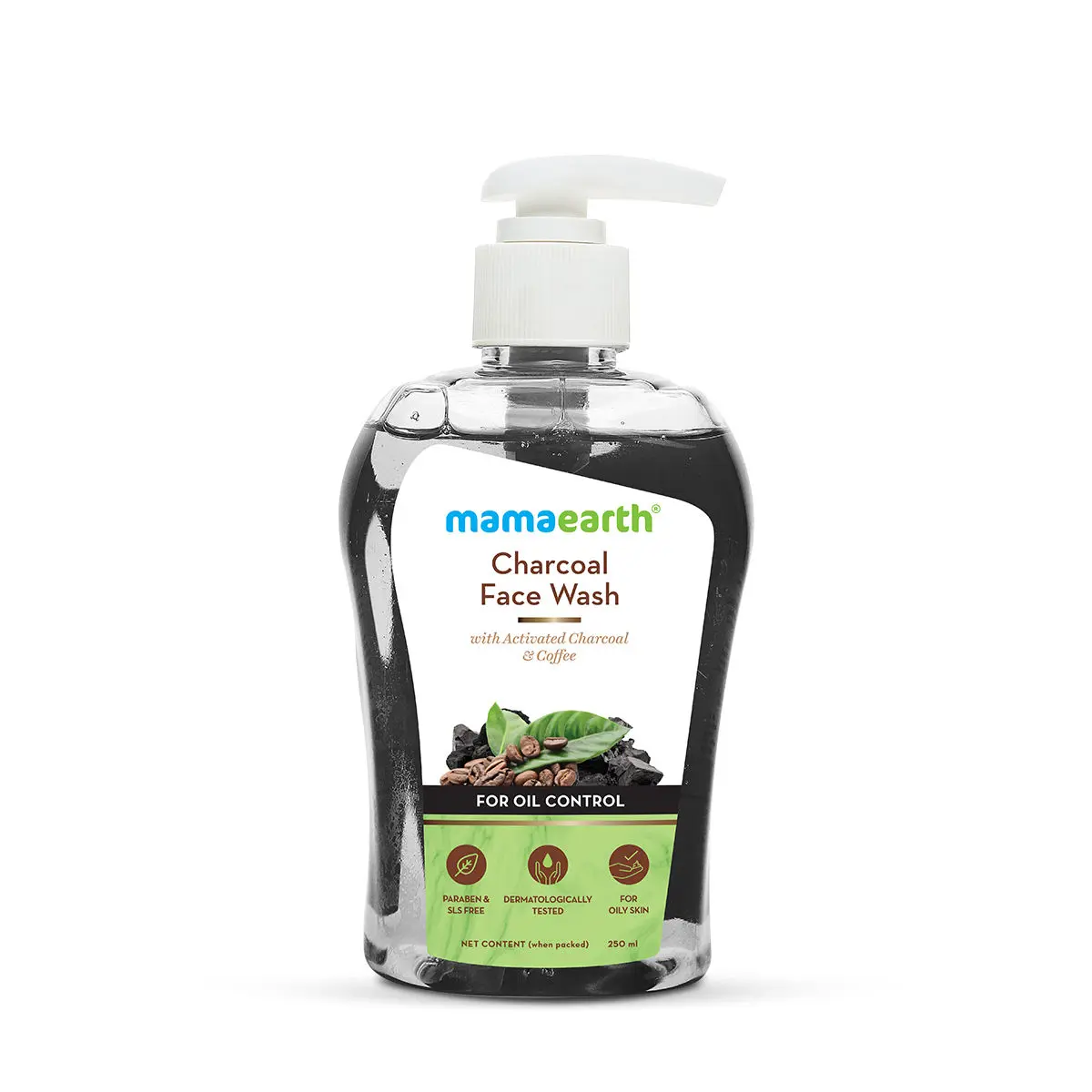 Mamaearth Charcoal Face Wash with Activated Charcoal & Coffee for Oil Control (250 ml)