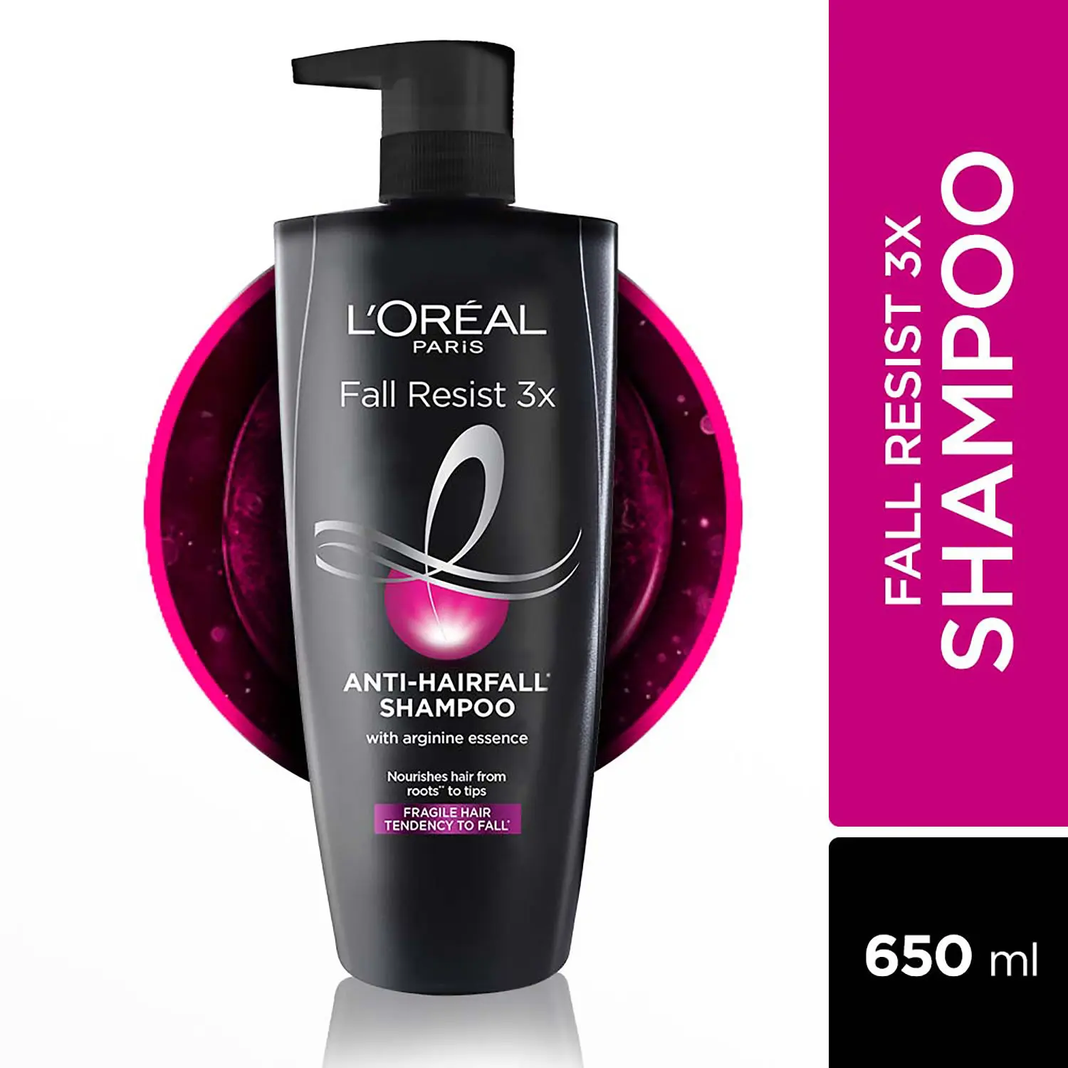 L'Oreal Paris Fall Resist 3X Anti-Hairfall Shampoo (650 ml)