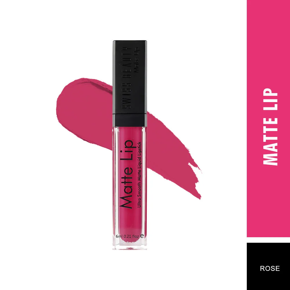 Swiss Beauty Matte Lip Ultra Smooth Matte Liquid Lipstick - 2 Rose