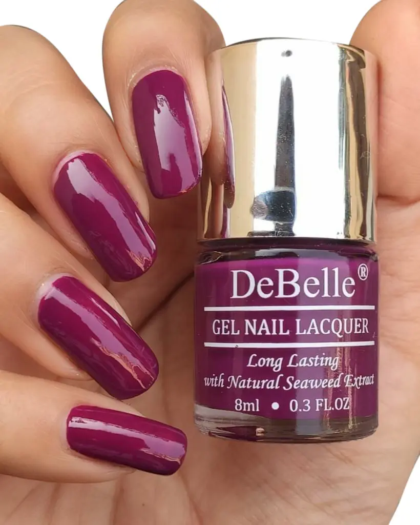 DeBelle Gel Nail Lacquer Glossy Luxe Lotus - Dark Purple, (8 ml)