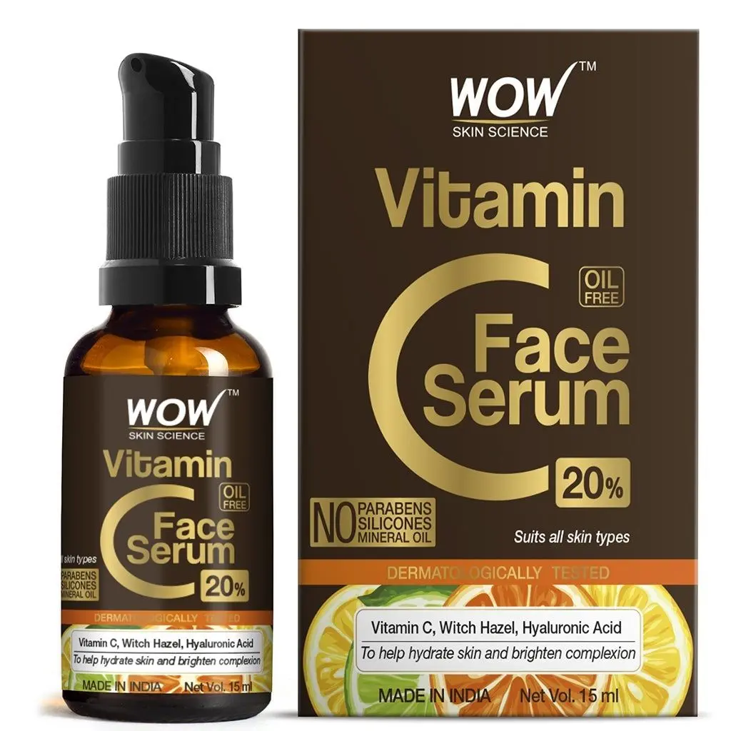 WOW Skin Science Vitamin C Serum - Skin Clearing Serum - Brightening,  Genuine 20% (15 ml)