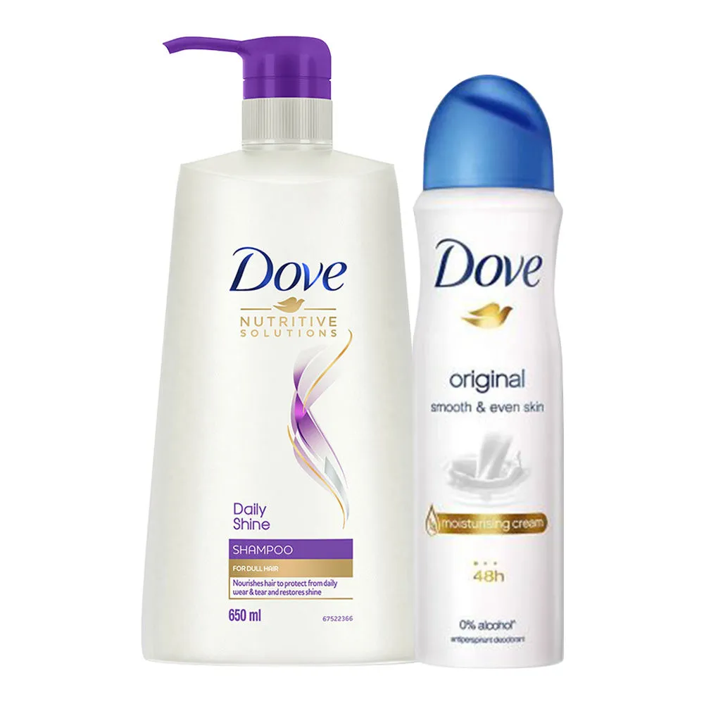 Dove Daily Shine Shampoo & Original Deodorant For Women