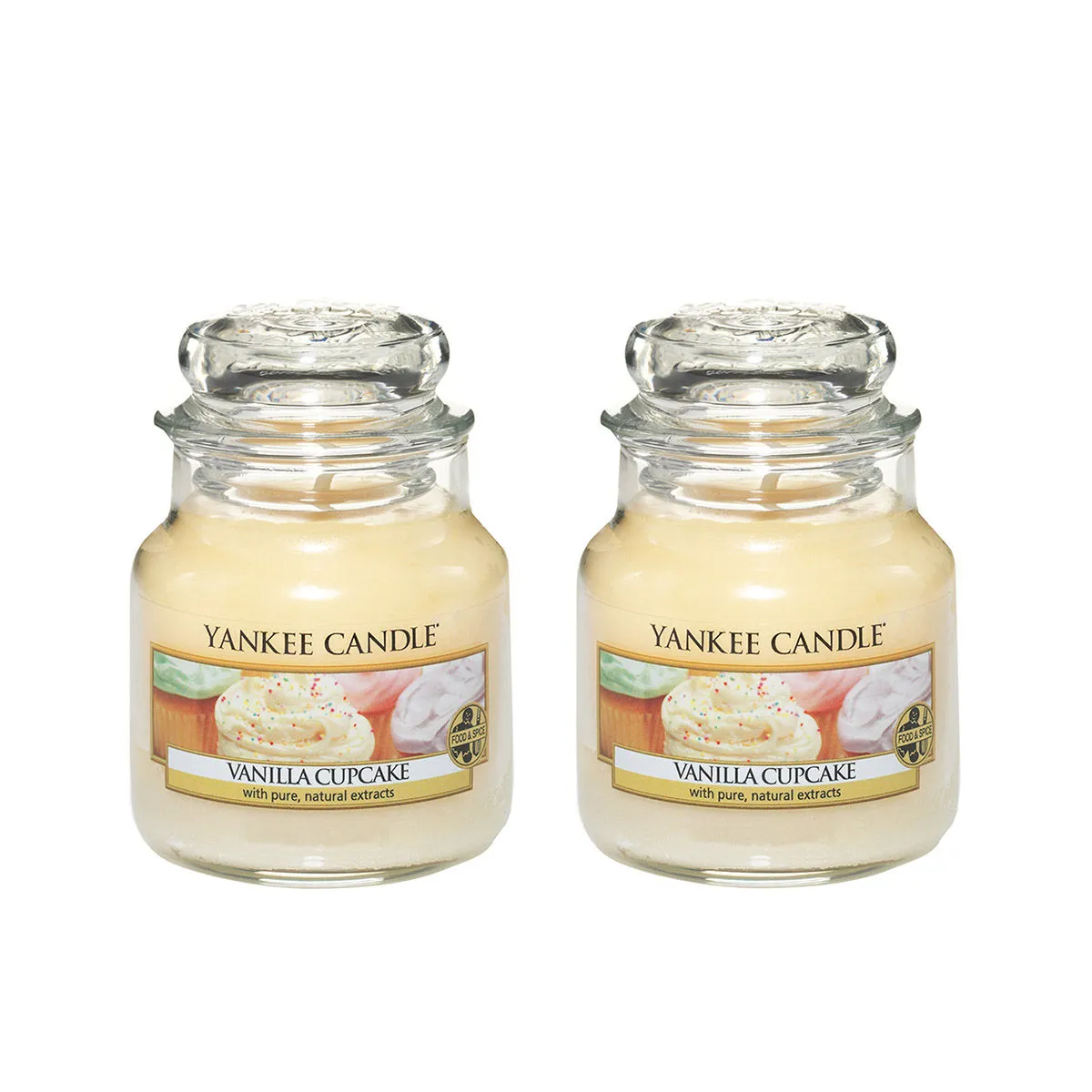 Yankee Candle Classic Jar Vanilla Cupcake Scented Candles - Pack of 2