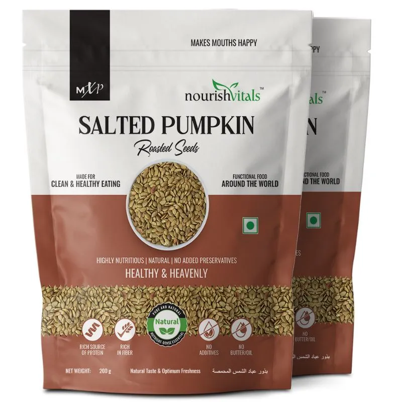 NourishVitals Salted Pumpkin Roasted Seed, Highly Nutritious, Healthy & Heavenly