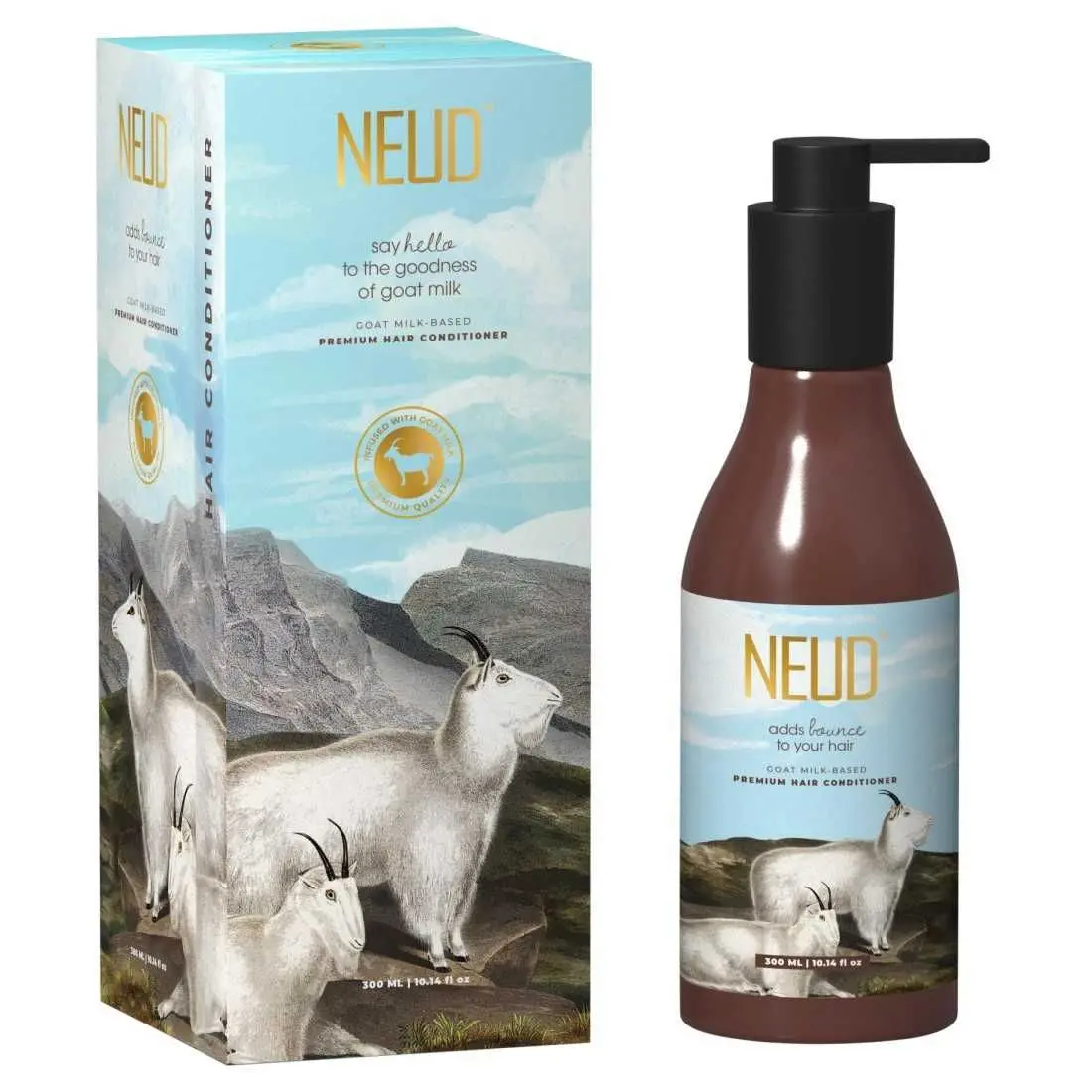 NEUD Goat Milk Premium Hair Conditioner for Men & Women – 1 Pack (300 ml)