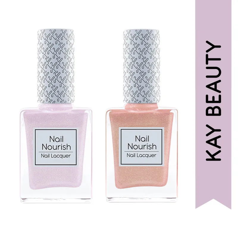 Kay Beauty Glitter Pastel Bestseller Combo With Kay Beauty Nail Enamel Nail Polish