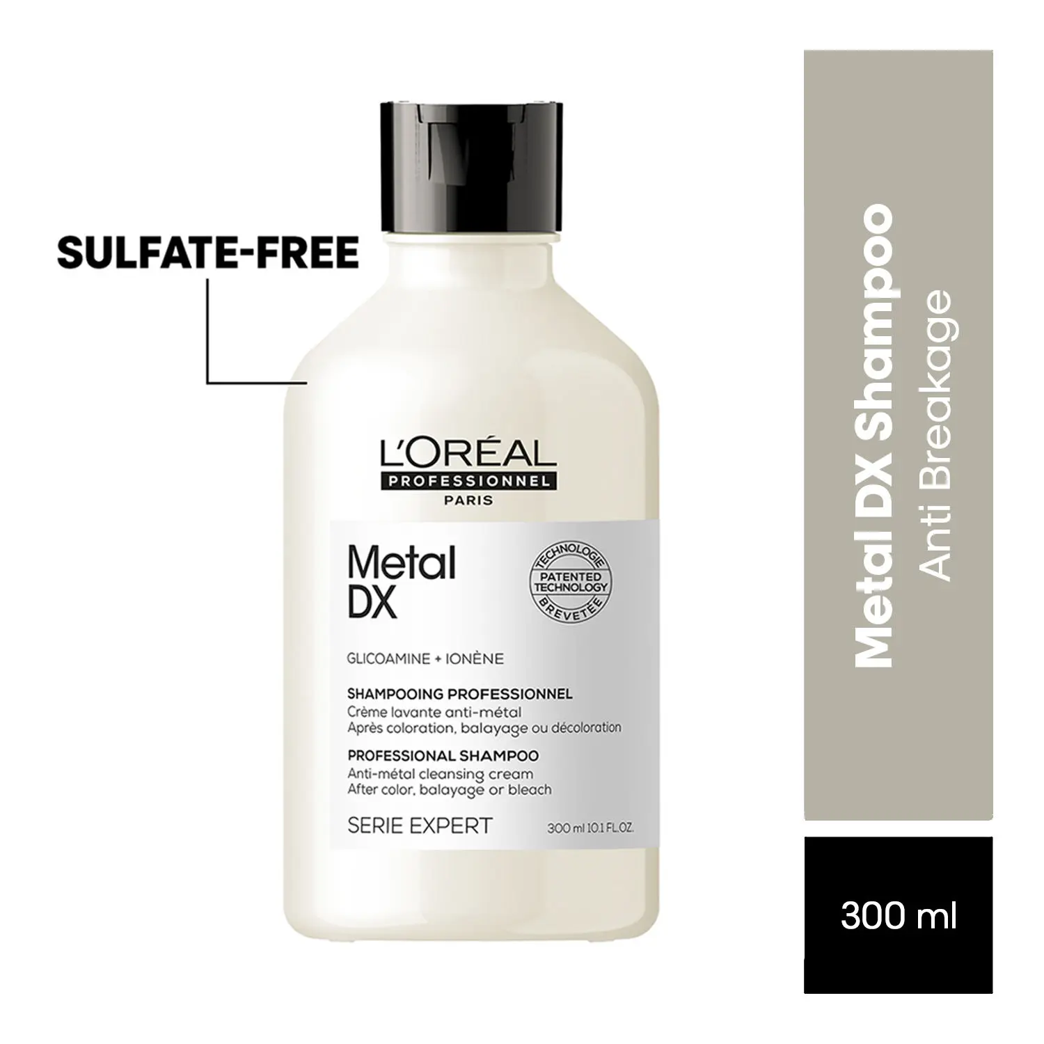 L'Oreal Professionnel Serie ExpertA Metal DXA RemovesA Metal Cleansing Cream Shampoo | Shampoo For Damaged & Coloured Hair (300ml)