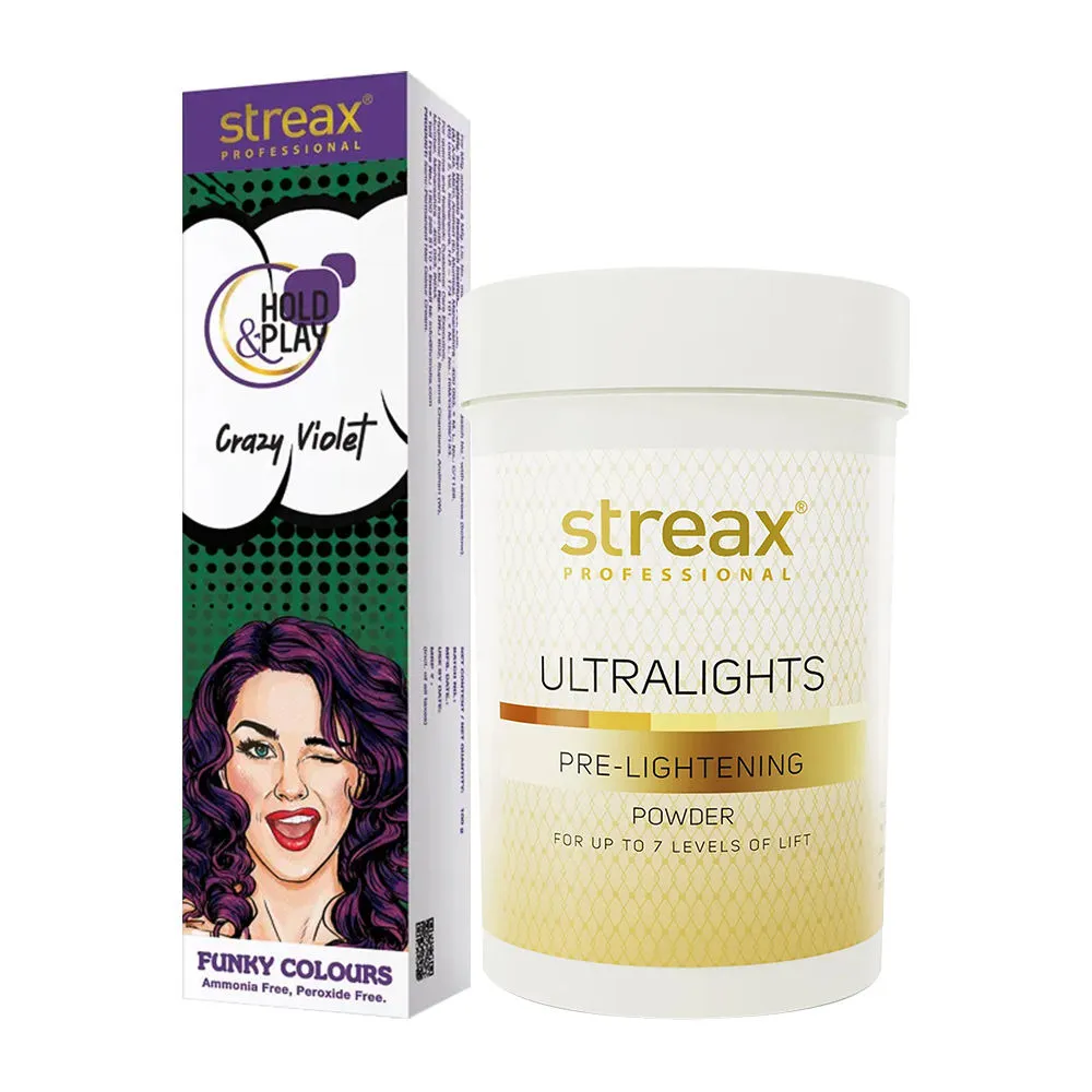 Streax Professional Funky Colour Combo - Crazy Violet