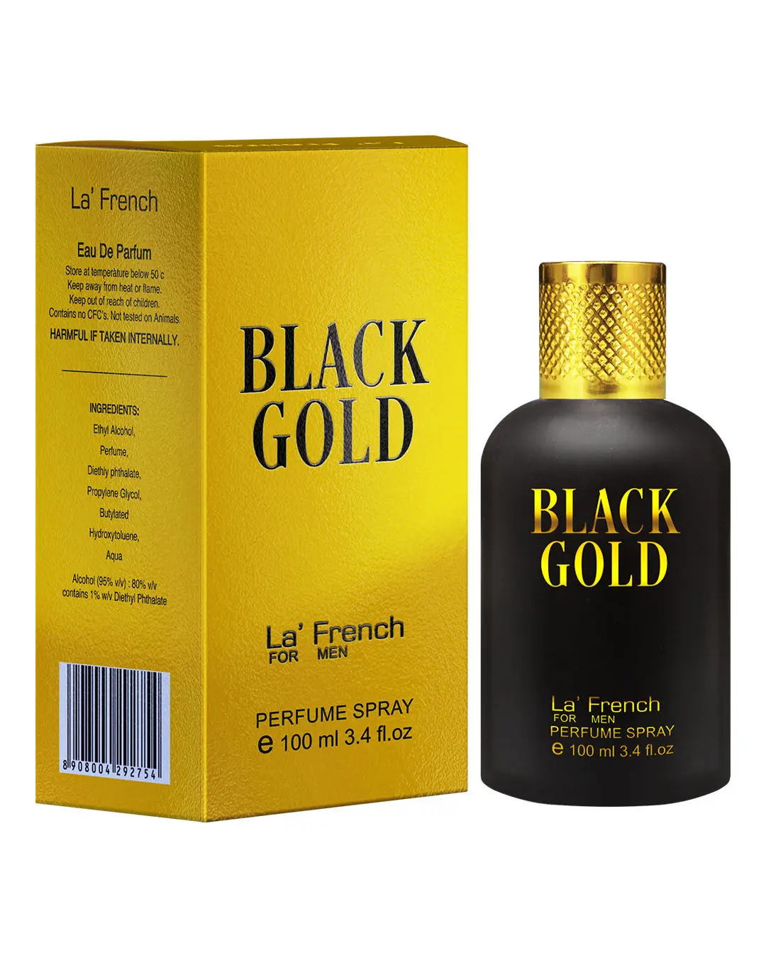 LA' French Black Gold Perfume By La' French, Eau De Parfum (100 ml) - Ideal For Men