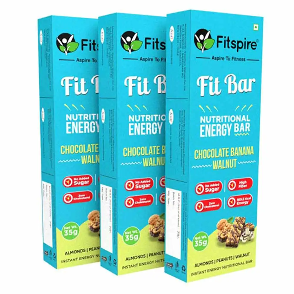 Fitspire Nutritional Energy Fit Bar,  1 bar(s)  Chocolate Banana Walnut Pack of 3