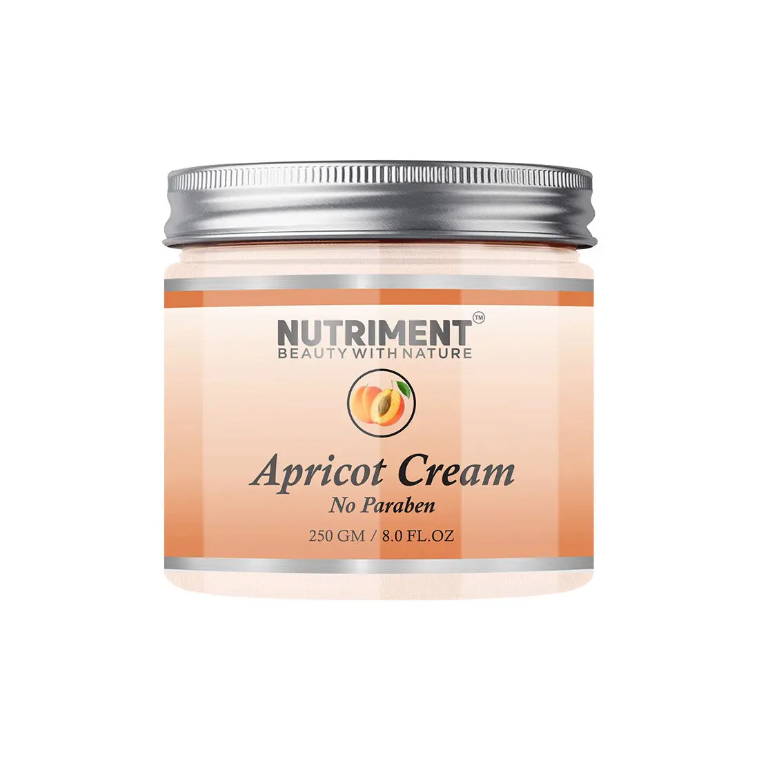 Nutriment Apricot Cream for Moisturizing Glowing Skin, Paraban Free 250gram Suitable for all skin types