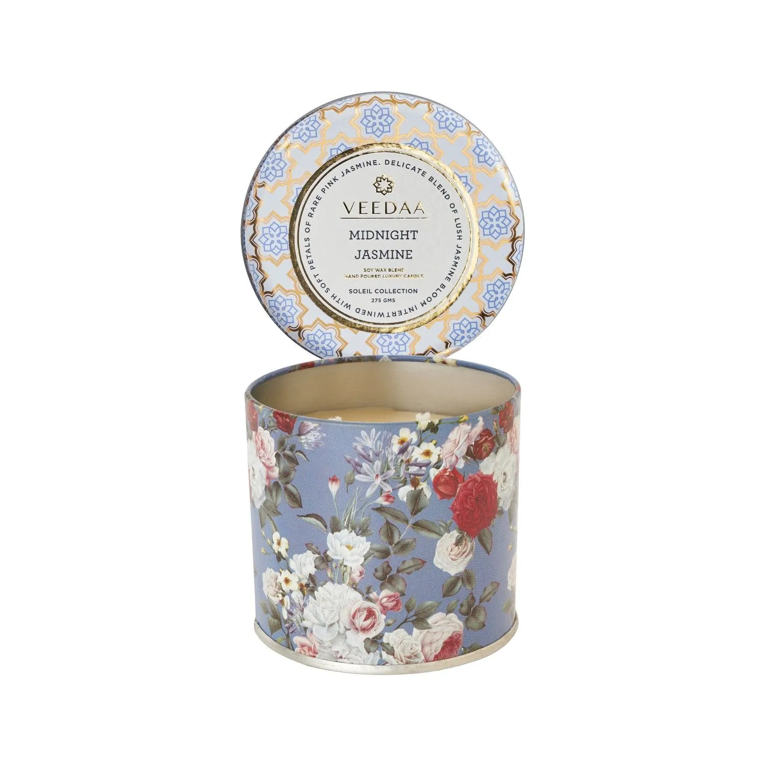 Veedaa Midnight Jasmine Mason Tin Scented Candle