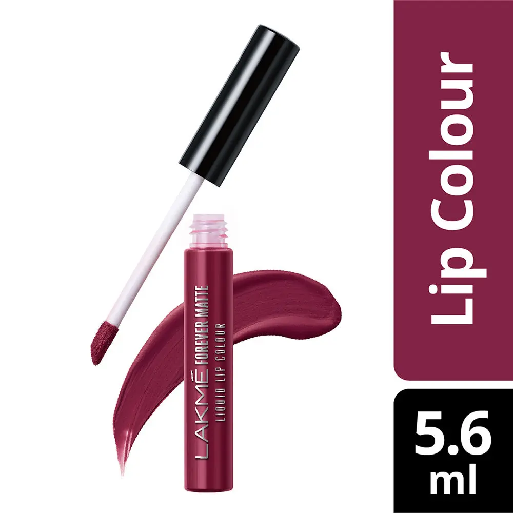 Lakme Forever Matte Liquid Lip Colour, Red Wine (5.6 ml)