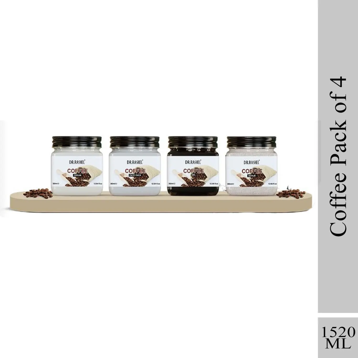 Dr.Rashel Coffee Pack Of 4 (Scrub, Gel, Cream, And Face Pack) - (1520ml)