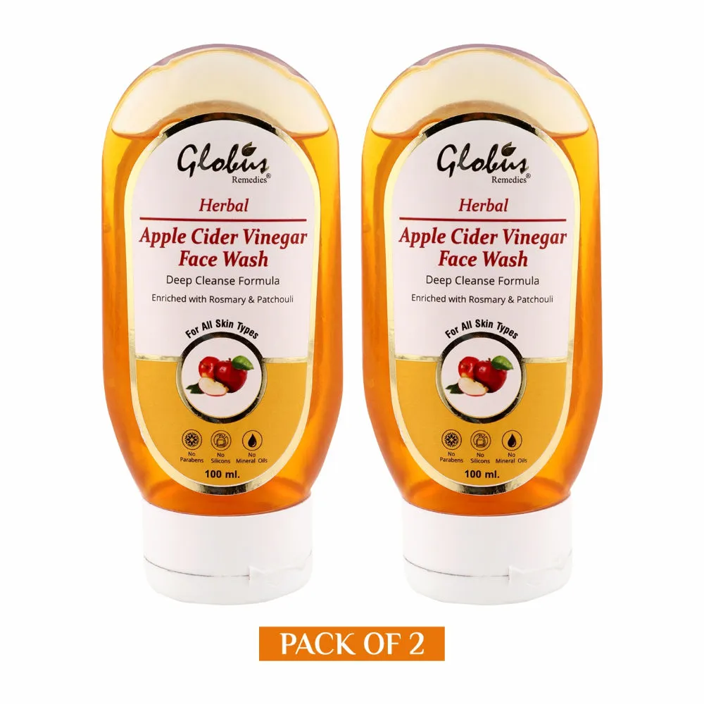 Globus Remedies Apple Cider Vinegar Face Wash - Pack of 2