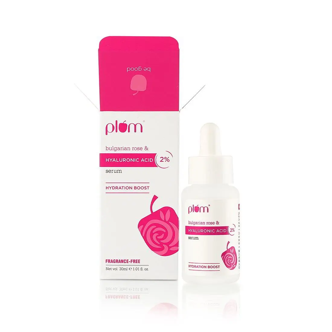 Plum 2% Hyaluronic Acid Serum with Bulgarian Rose (30 ml) |Hydration for Plump & Bouncy Skin | Daily Use Face Serum| For All Skin Types |