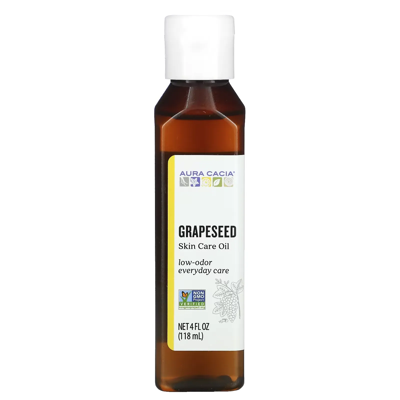 Skin Care Oil,  Grapeseed, 4 fl oz (118 ml)