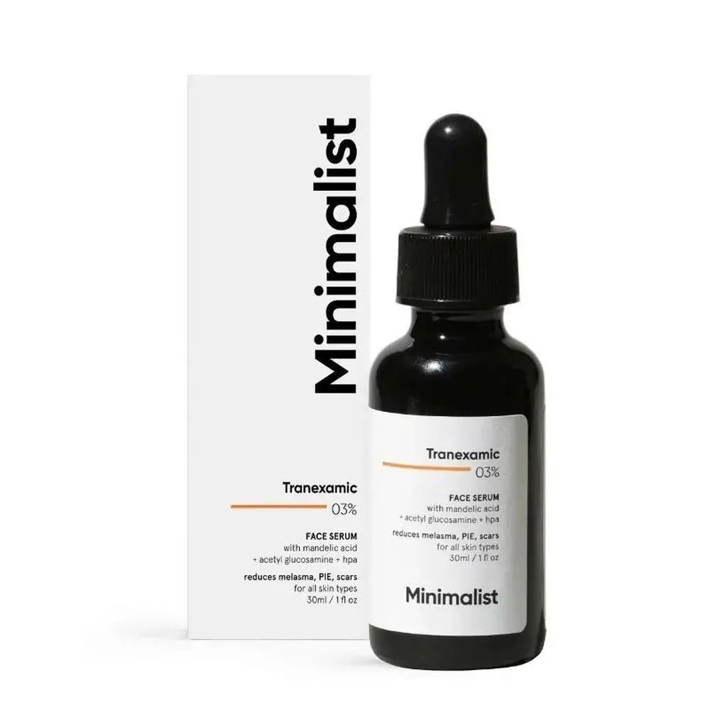 Minimalist 3% Tranexamic Face Serum for Melasma, Post Inflammatory Hyperpigmentation(PIH) or Erythema(PIE) & Acne Scars, 30ml