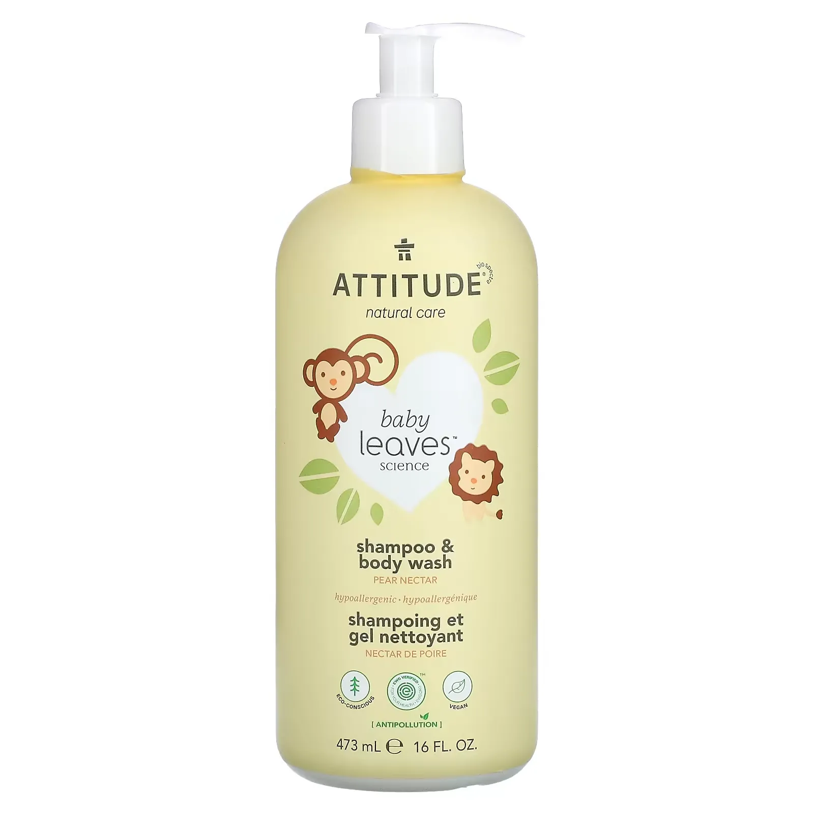 Baby Leaves Science, Shampoo & Body Wash, Pear Nectar, 16 fl oz (473 ml)