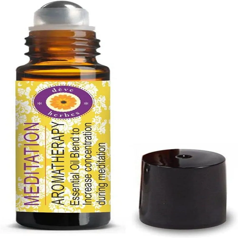 Deve Herbes Meditation - Aromatherapy Essential Oil Blend to Increase Concentration During Meditation