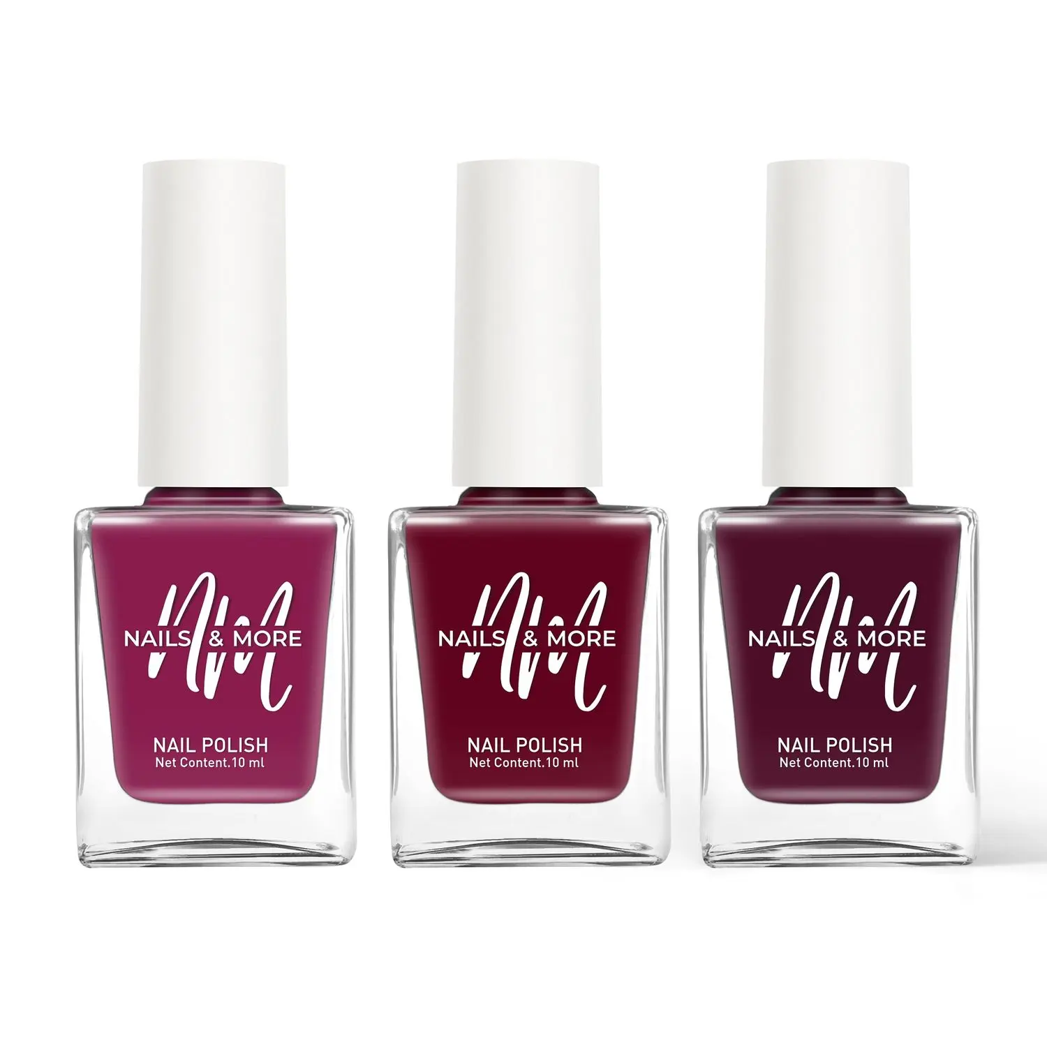 NAILS & MORE: Enhance Your Style with Long Lasting in Pough Pink - Dark Pink - Dark Red Set of 3