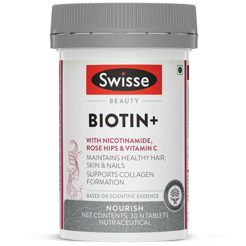 Swisse Biotin+ with Nicotinamide Rose Hips & Vitamin C,  30 tablet(s)  Unflavoured