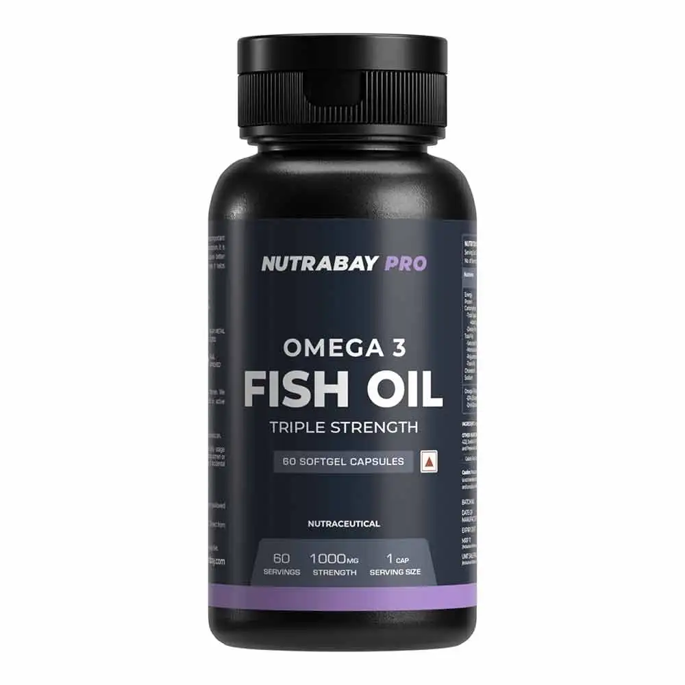 Nutrabay Pro Omega 3 Fish Oil (Triple Strength),  60 capsules