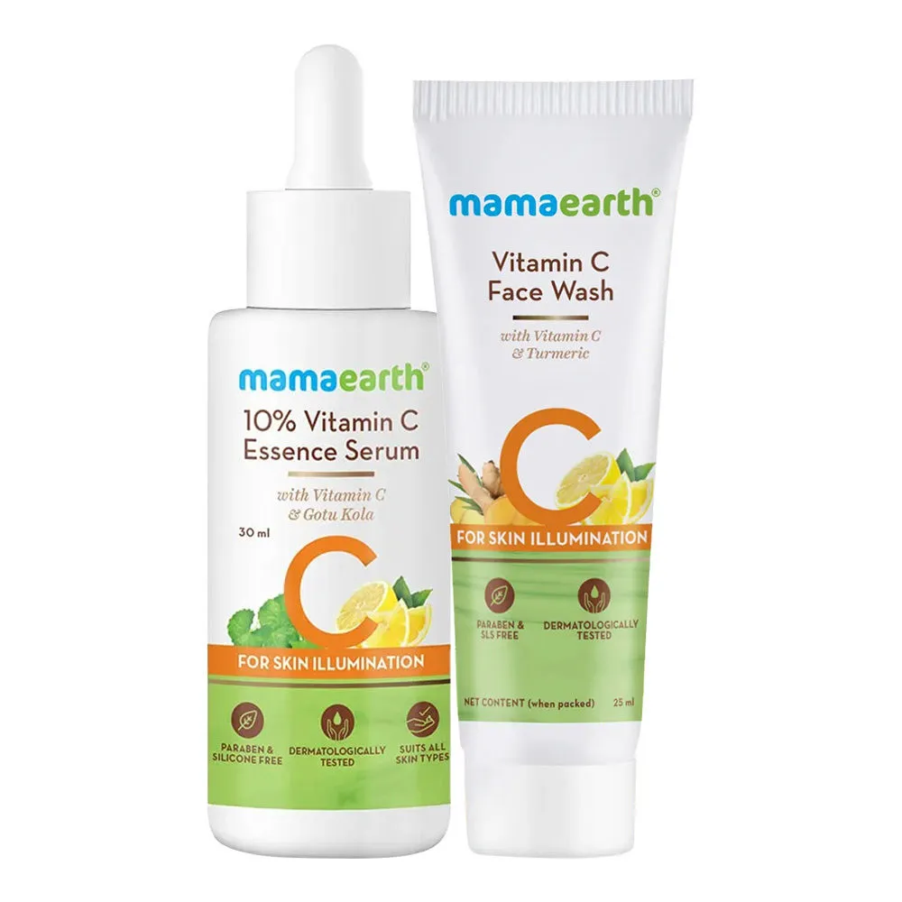 Mamaearth Vitamin C Face Wash + Serum