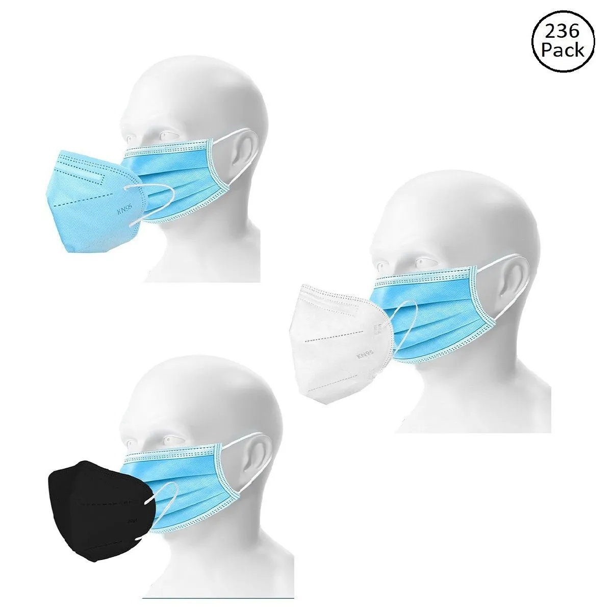 Fabula Double Mask Set of 200 Disposable & 36 Kn95/N95 Mask