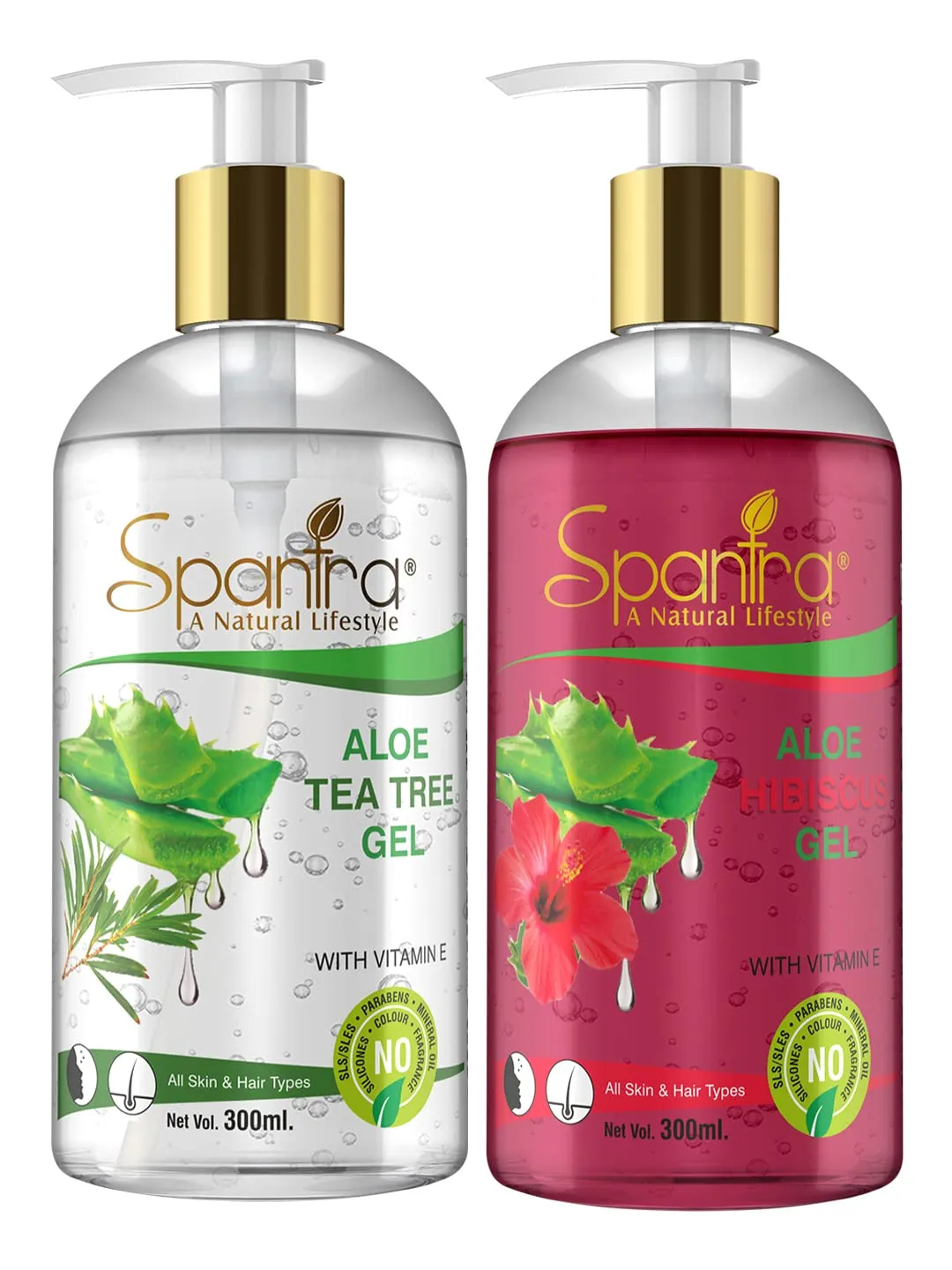 Spantra Aloe Tea Tree And Aloe Hibiscus Gel (Pack Of 2)