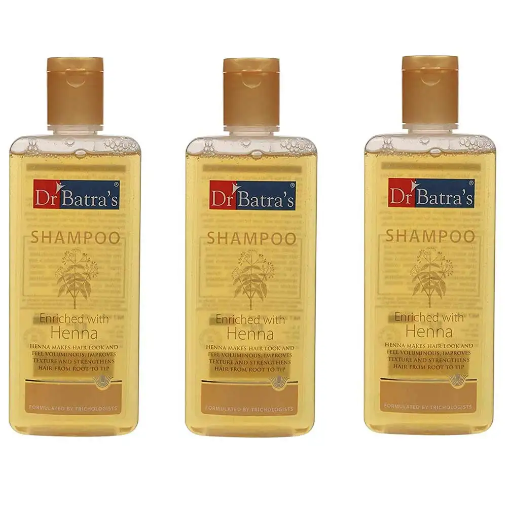 Dr Batra's Shampoo,  200 ml  Enriched with Henna (Pack of 3)