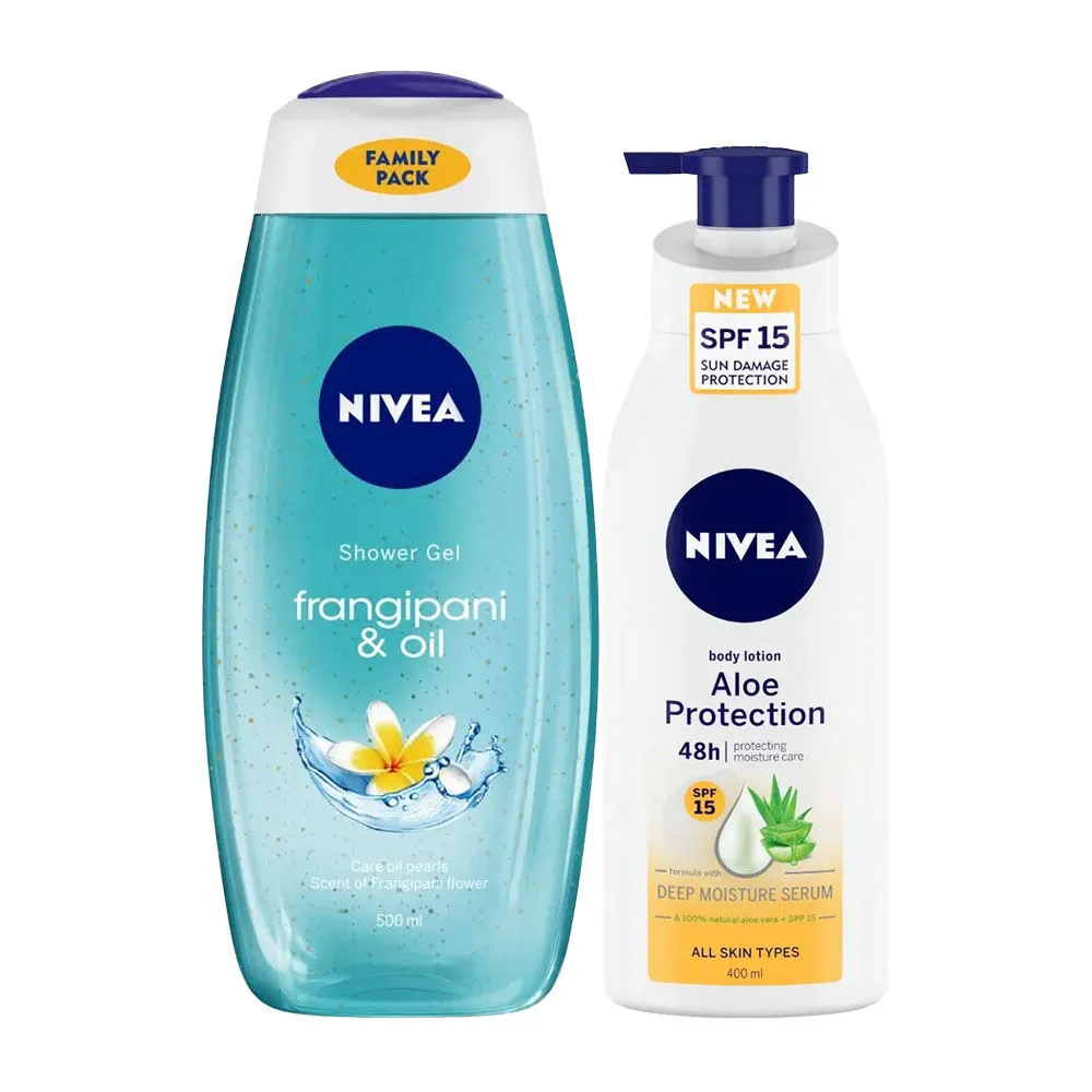 Nivea Aloe Protection Spf 15 + Frangipani & Oil Body Wash