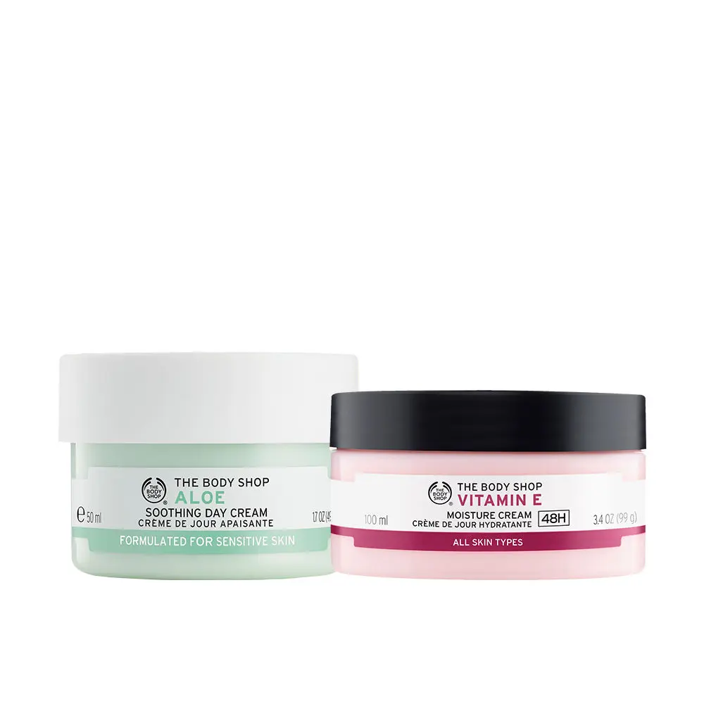 The Body Shop Day Cream Combo | Aloe Soothing Day Cream & Vitamin E Moisture Cream