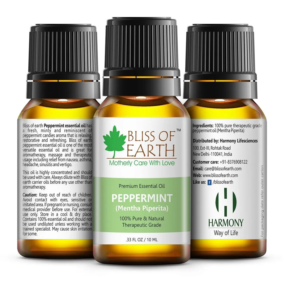 Bliss Of Earth Peppermint Premium Essential Oil