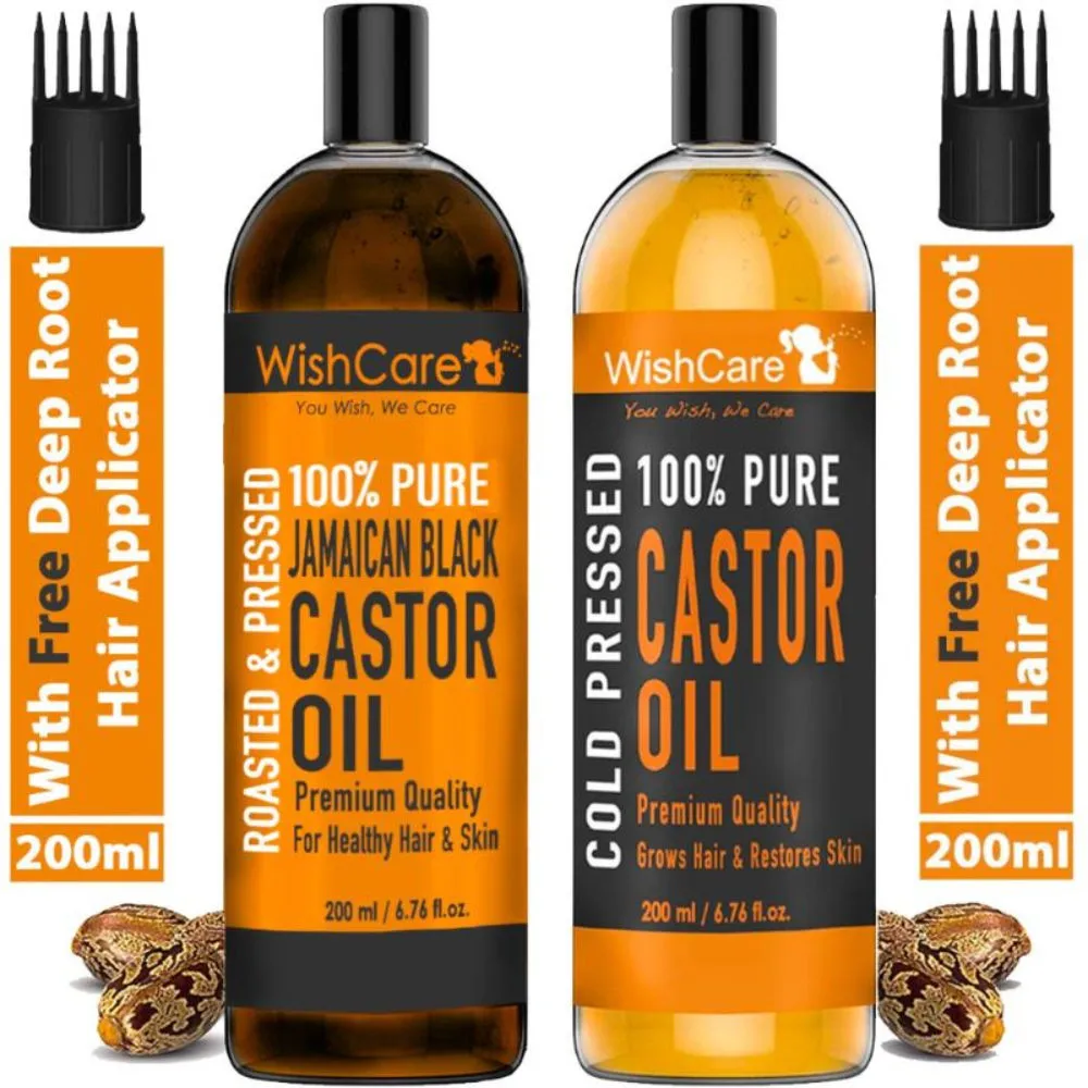 WishCare 100% Pure Jamaican Black Castor Oil & Castor Oil